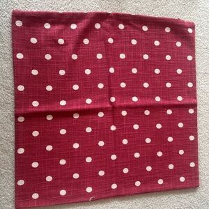 Pottery Barn Red Polka Dot Accent Pillow Cover